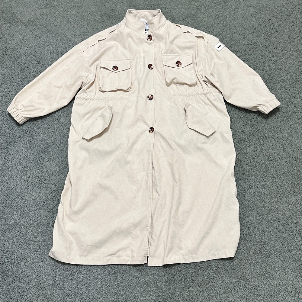 Oof Wear Corduroy Button Half Sleeve Long Coat Jacket Women’s size 40 IT